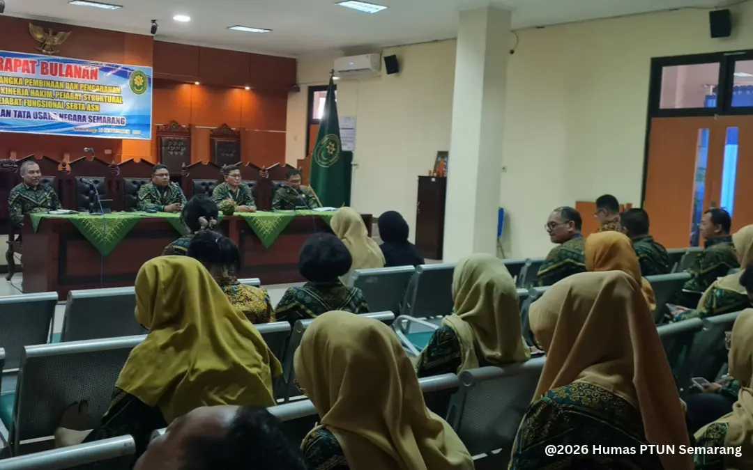 Konsolidasi Kinerja dan Integritas: PTUN Semarang Gelar Rapat Bulanan September 2026