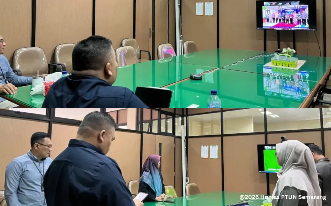 Mempererat Sinergi Peradilan, PTUN Semarang dan PTUN Bandung Gelar Sharing Session “Raboan” via Zoom