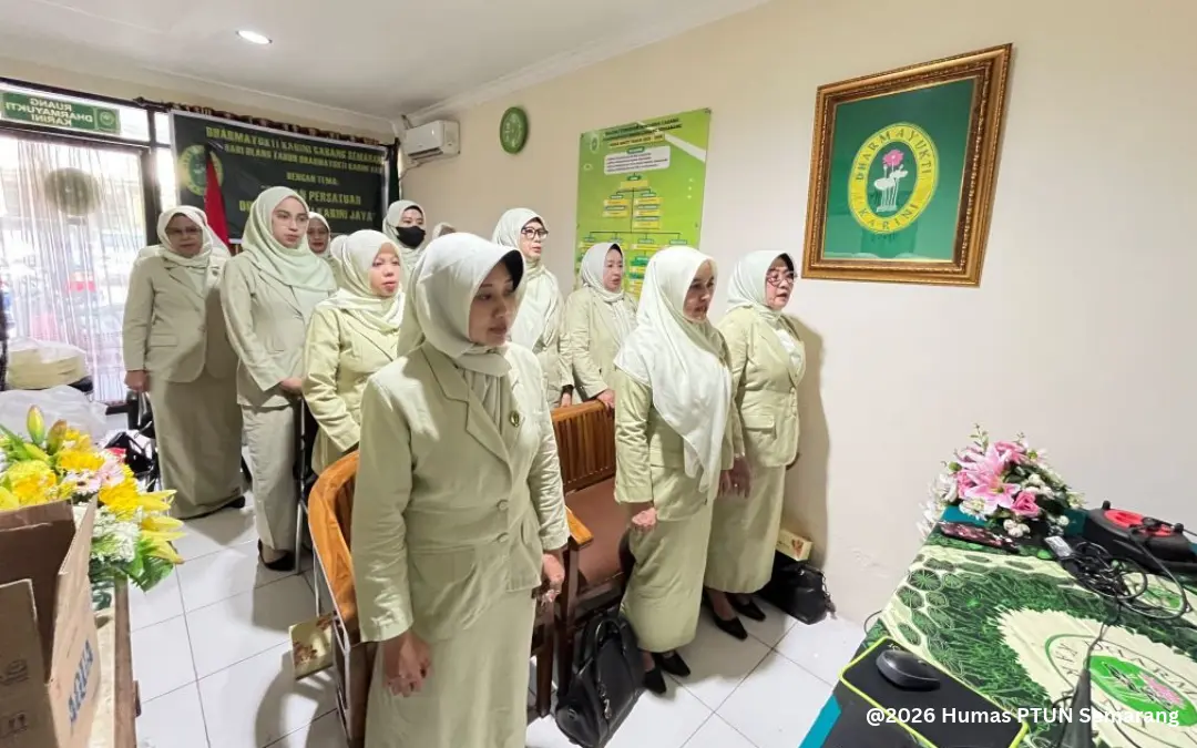 Semarak Peringatan HUT XXIV Dharmayukti Karini: Jajaran DYK PTUN Semarang Ikuti Puncak Acara Secara Daring
